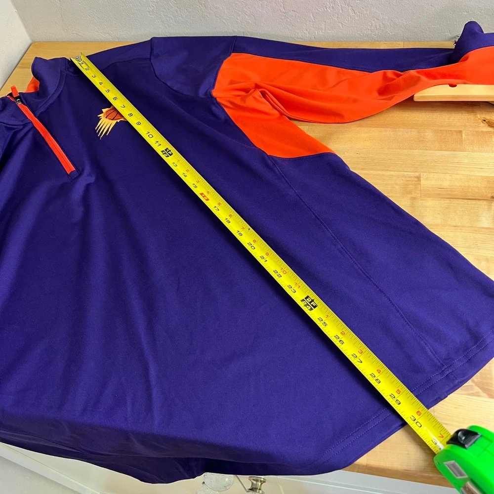Phoenix Suns Antigua NBA Aspect Quarter Zip Pullover Mens Size XL Purple New